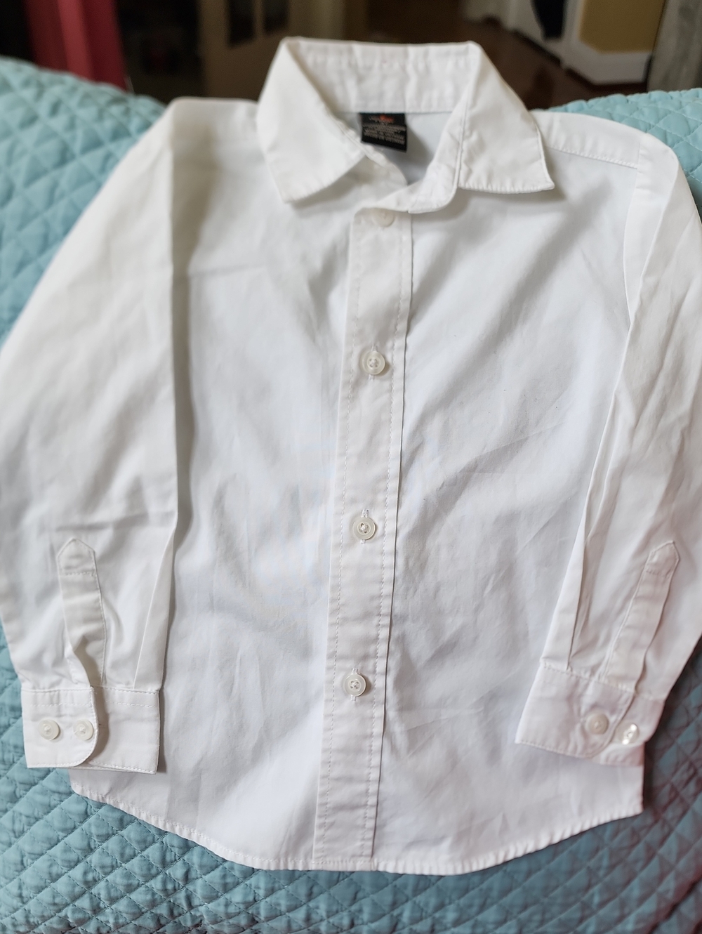 3T Dockers Boys' White Long-Sleeve Button-Down Shirt